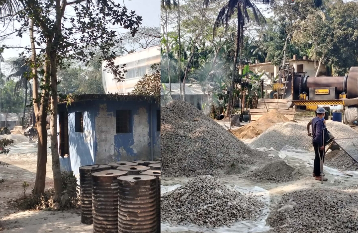 স্কুল মাঠে পিচ মিক্সচার মেশিন: বিষাক্ত ধোঁয়ায় অসুস্থ শিক্ষার্থীরা, উপস্থিতিও শূন্যের কোঠায়